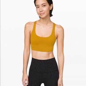 Lululemon Mustard Yellow Energy Bra - Size 4